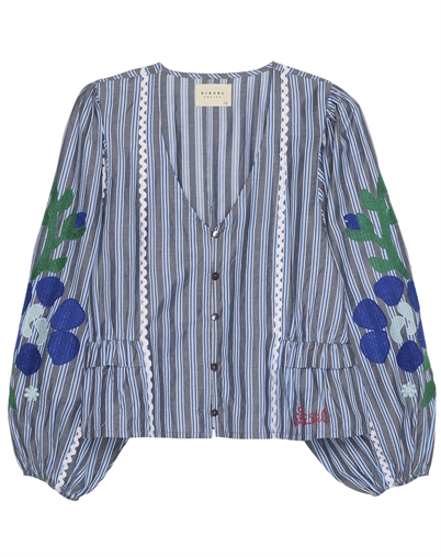 Sissel Edelbo - Veda Top - Grey Stripes 